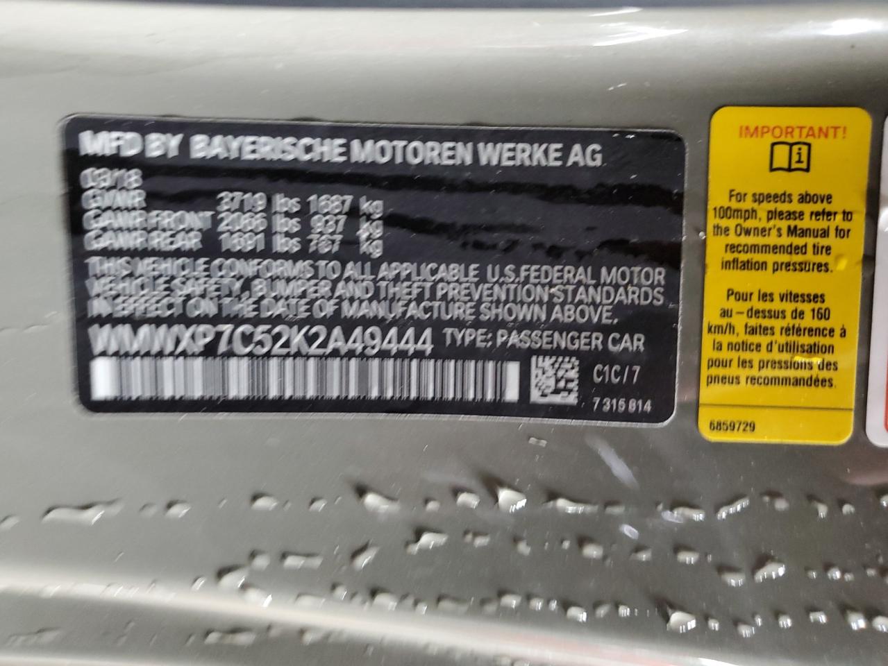 2019 Mini Cooper S VIN: WMWXP7C52K2A49444 Lot: 90756635