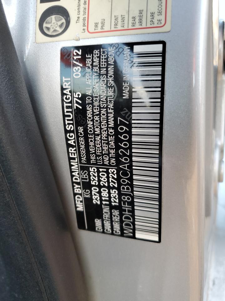 2012 Mercedes-Benz E 350 4Matic VIN: WDDHF8JB9CA626697 Lot: 92967115