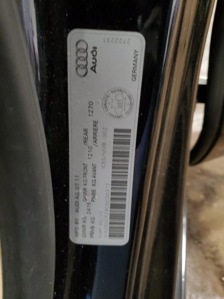 2012 Audi A7 Prestige VIN: WAUSGCFC9CN020372 Lot: 90999775