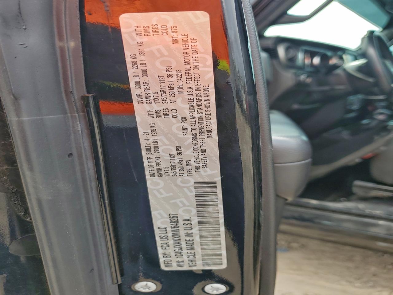 2021 Jeep Wrangler Sport VIN: 1C4GJXANXMW648267 Lot: 92222555