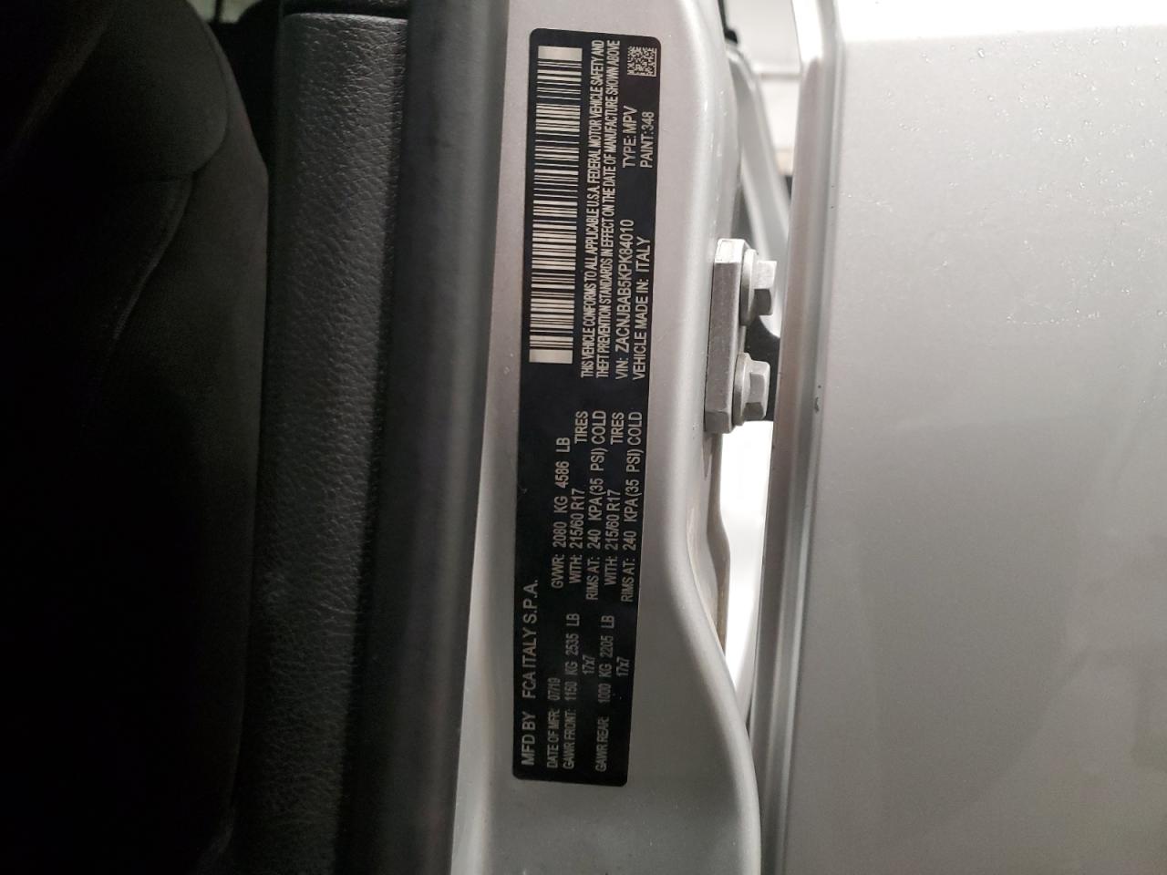 2019 Jeep Renegade Sport VIN: ZACNJBAB5KPK84010 Lot: 93568405