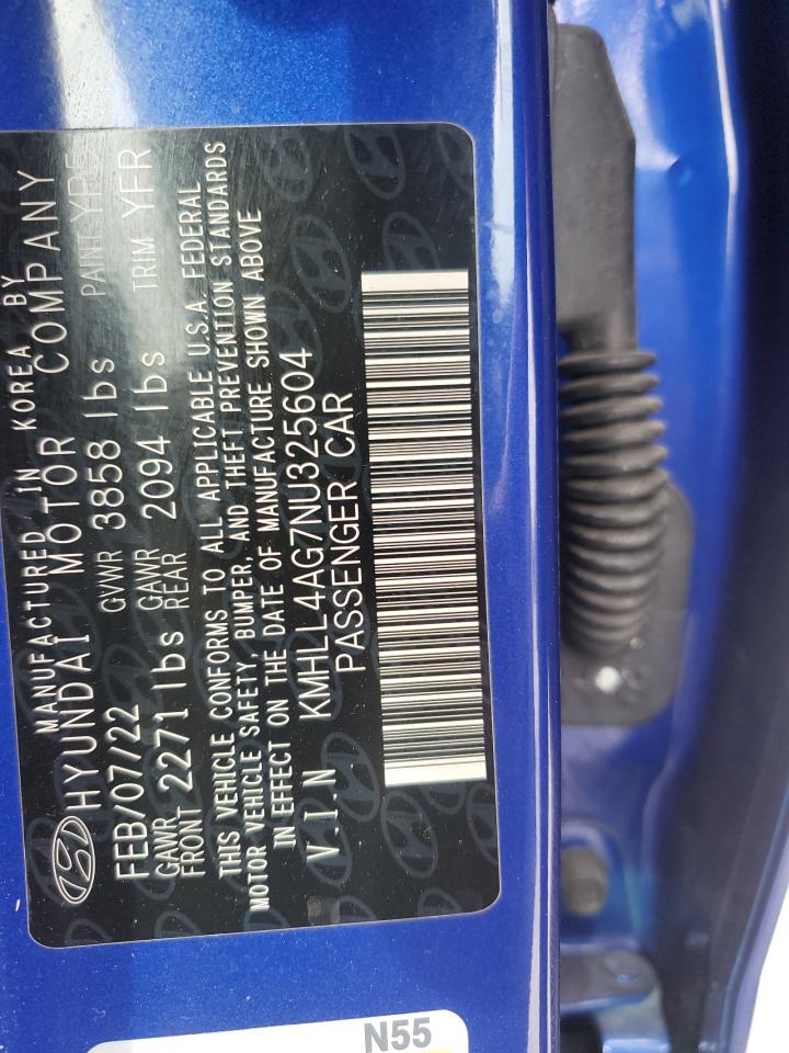 2022 Hyundai Elantra Se VIN: KMHLL4AG7NU325604 Lot: 91644805