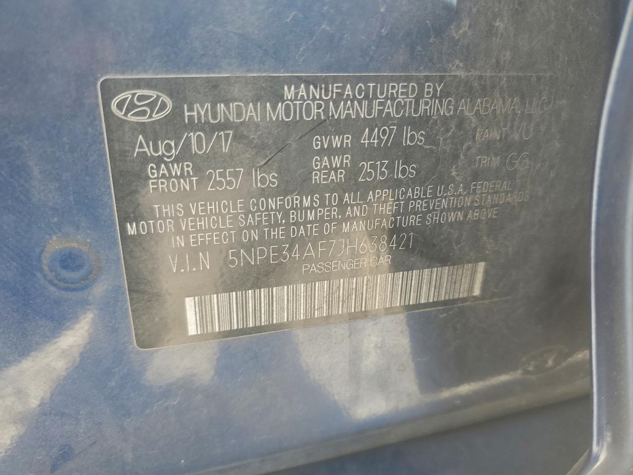 2018 Hyundai Sonata Sport VIN: 5NPE34AF7JH638421 Lot: 94738255