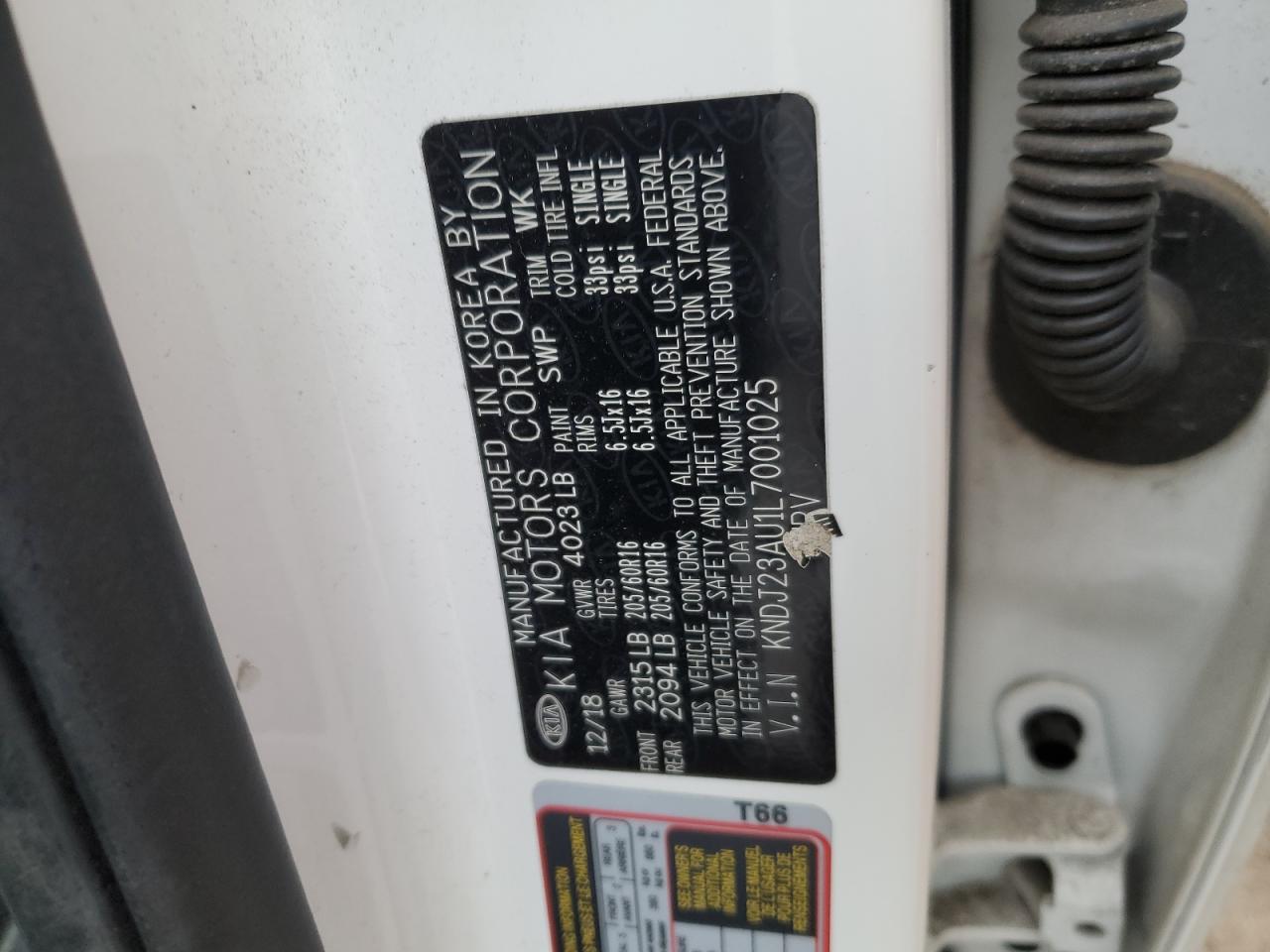 2020 Kia Soul Lx VIN: KNDJ23AU1L7001025 Lot: 92678085