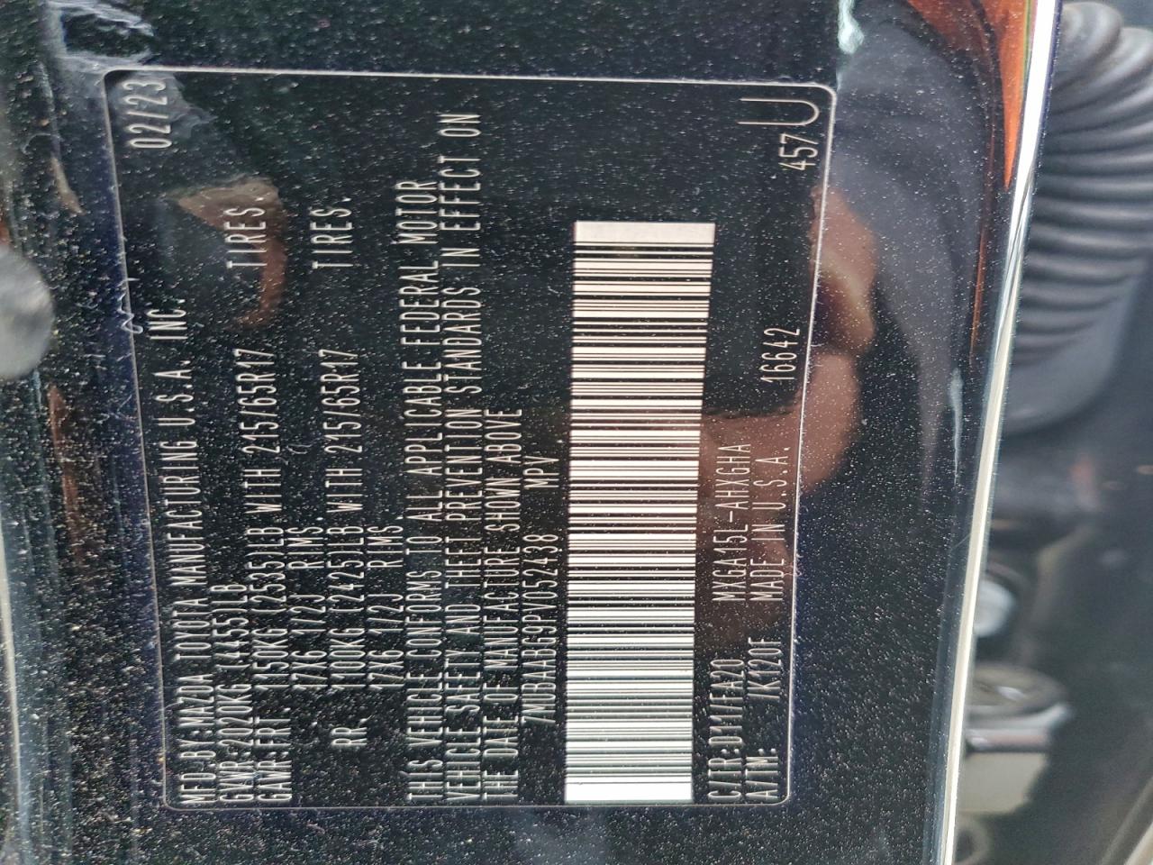 2023 Toyota Corolla Cross Le VIN: 7MUBAABG9PV052438 Lot: 93713315