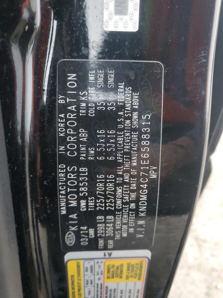 2014 Kia Sedona Lx VIN: KNDMG4C71E6588315 Lot: 93155265