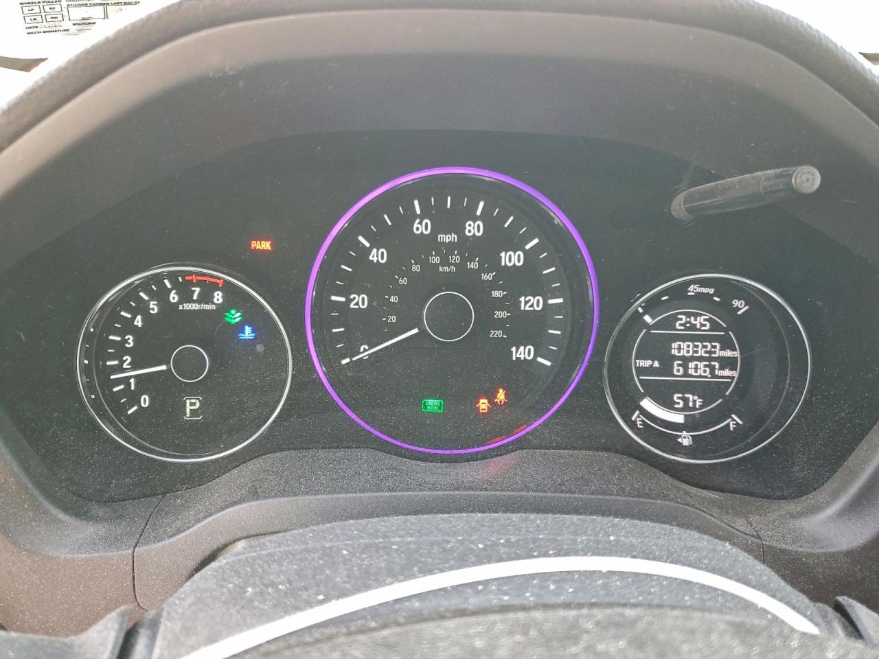 2016 Honda Hr-V Ex VIN: 3CZRU6H54GM719980 Lot: 93643175