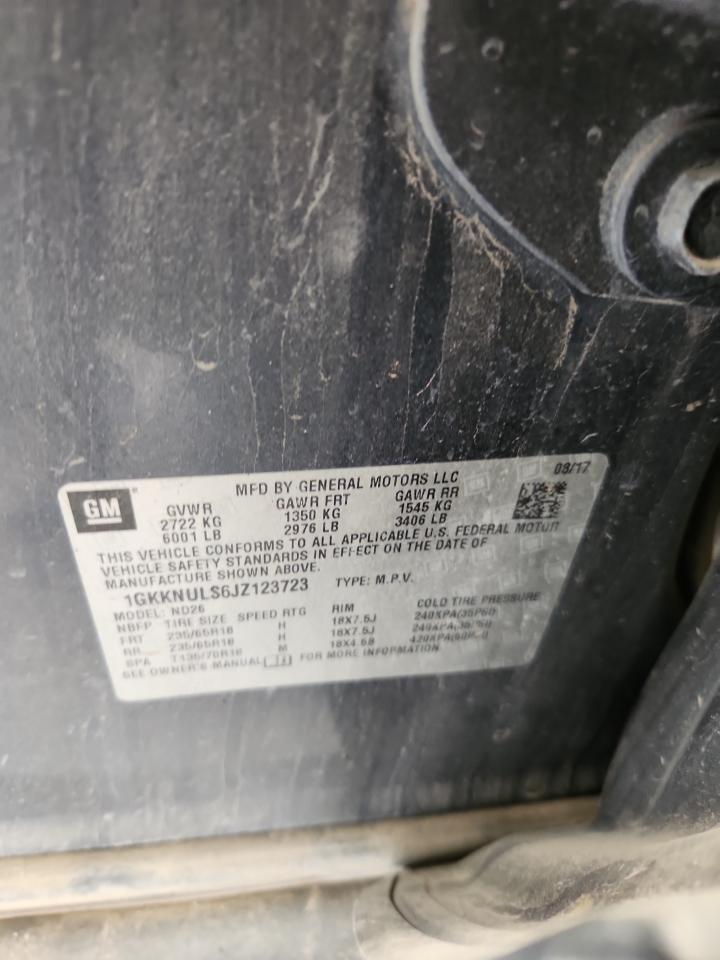 2018 GMC Acadia Slt-1 VIN: 1GKKNULS6JZ123723 Lot: 91610475