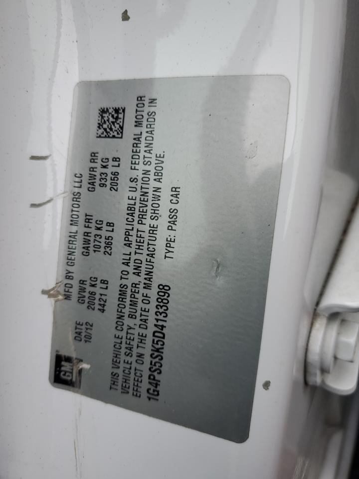 2013 Buick Verano VIN: 1G4PS5SK5D4133898 Lot: 93400585