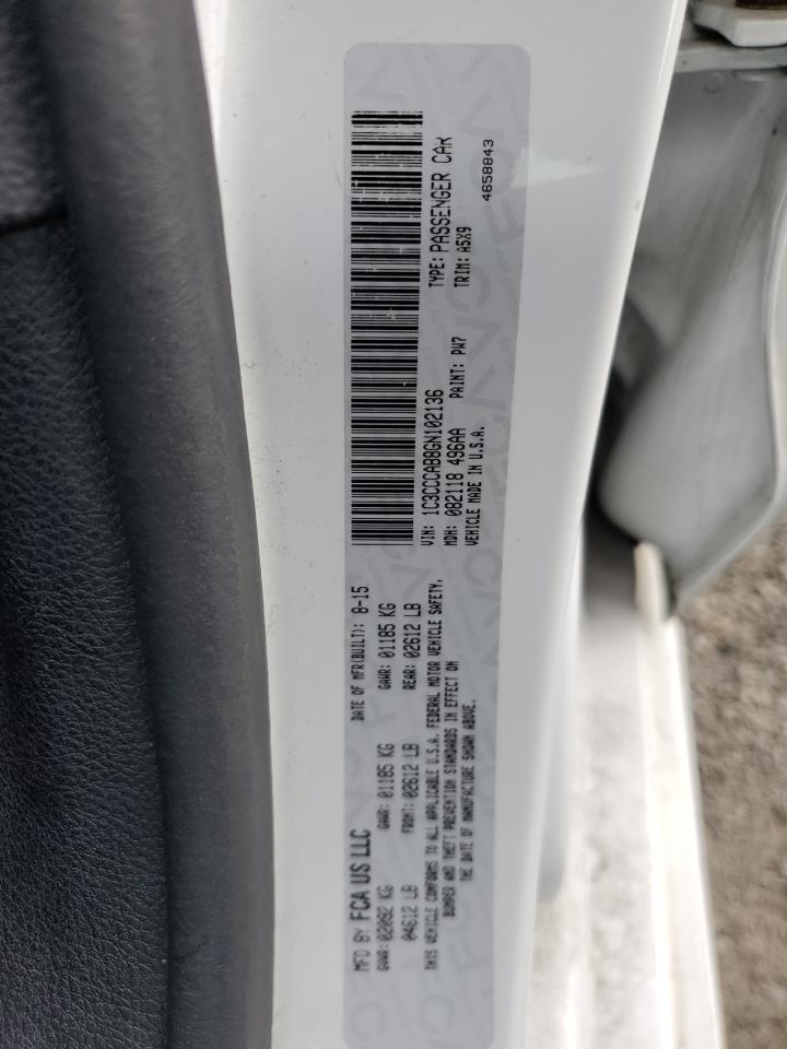 2016 Chrysler 200 Limited VIN: 1C3CCCAB8GN102136 Lot: 92805745