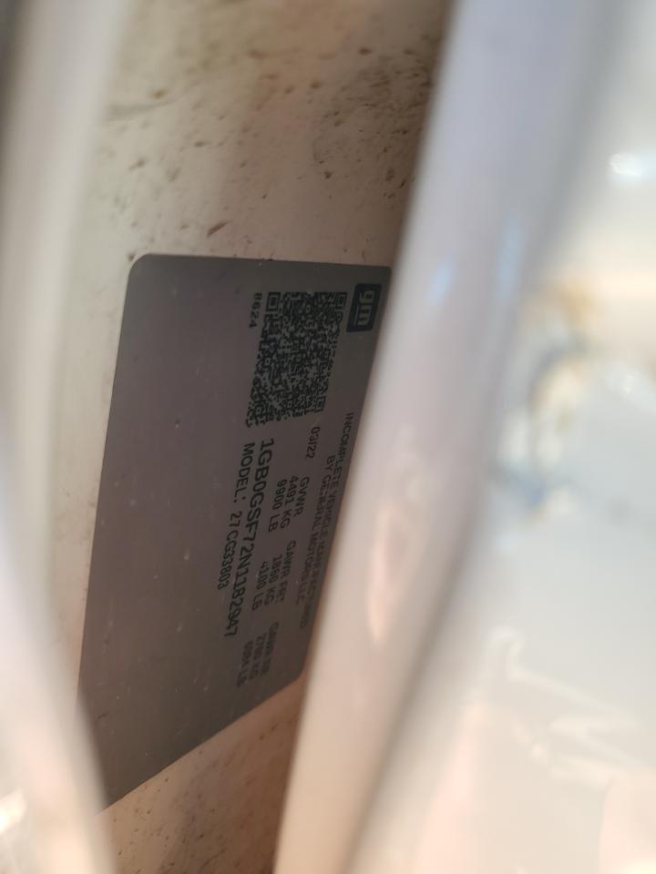 2022 Chevrolet Express G3500 Delivery Truck VIN: 1GB0GSF72N1182947 Lot: 86131005