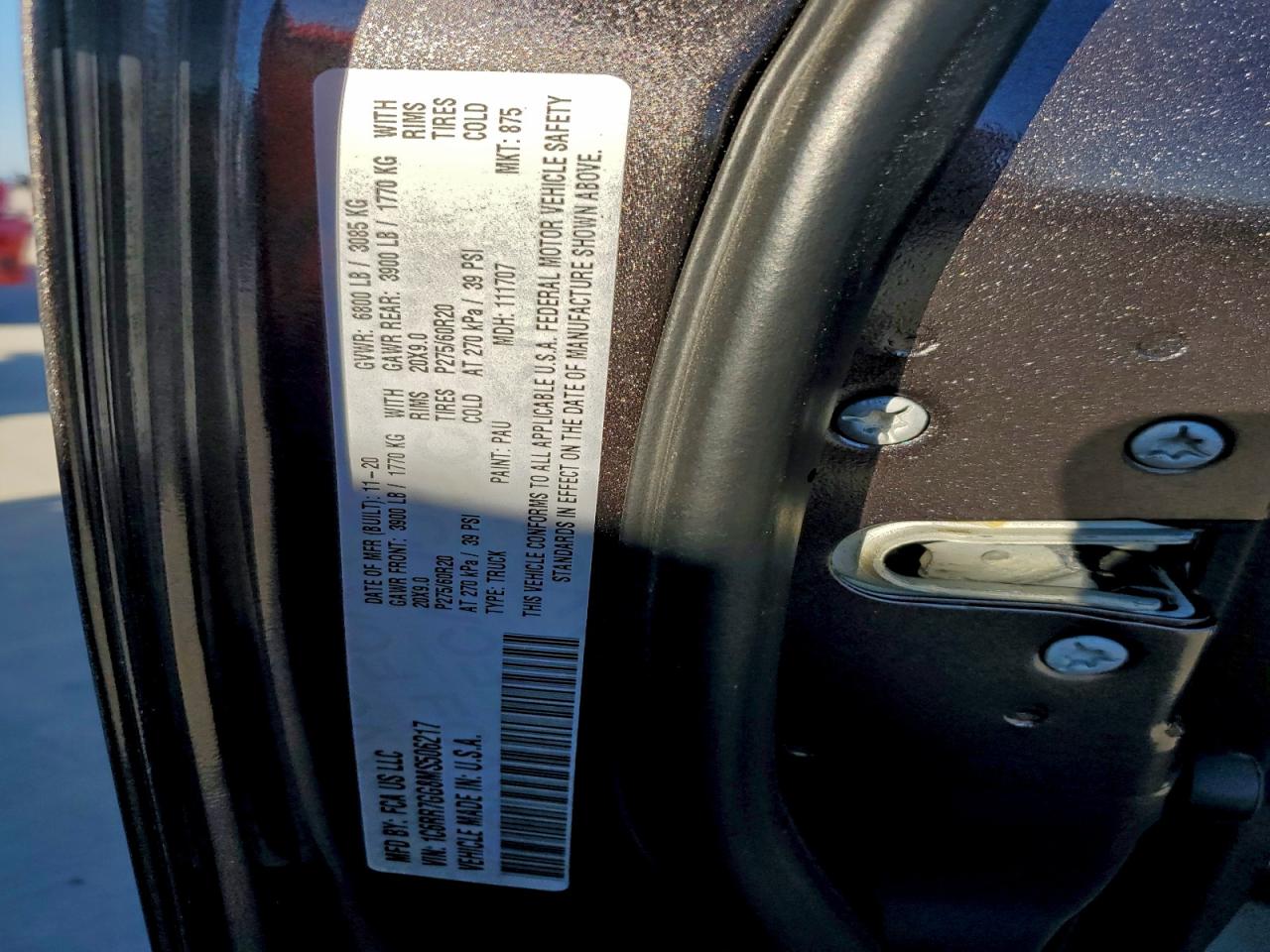 2021 Ram 1500 Classic Slt VIN: 1C6RR7GG8MS506217 Lot: 91467015