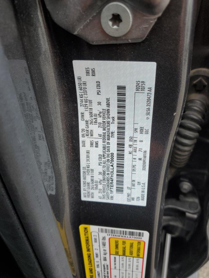 2020 Ford Ranger Xl VIN: 1FTER4FH3LLA70000 Lot: 92670215