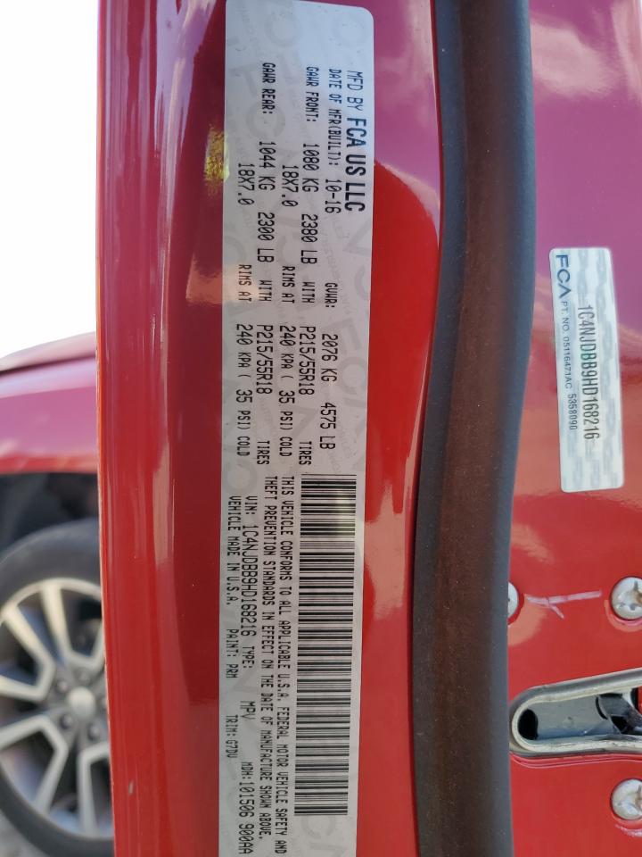 2017 Jeep Compass Sport VIN: 1C4NJDBB9HD168216 Lot: 90854135