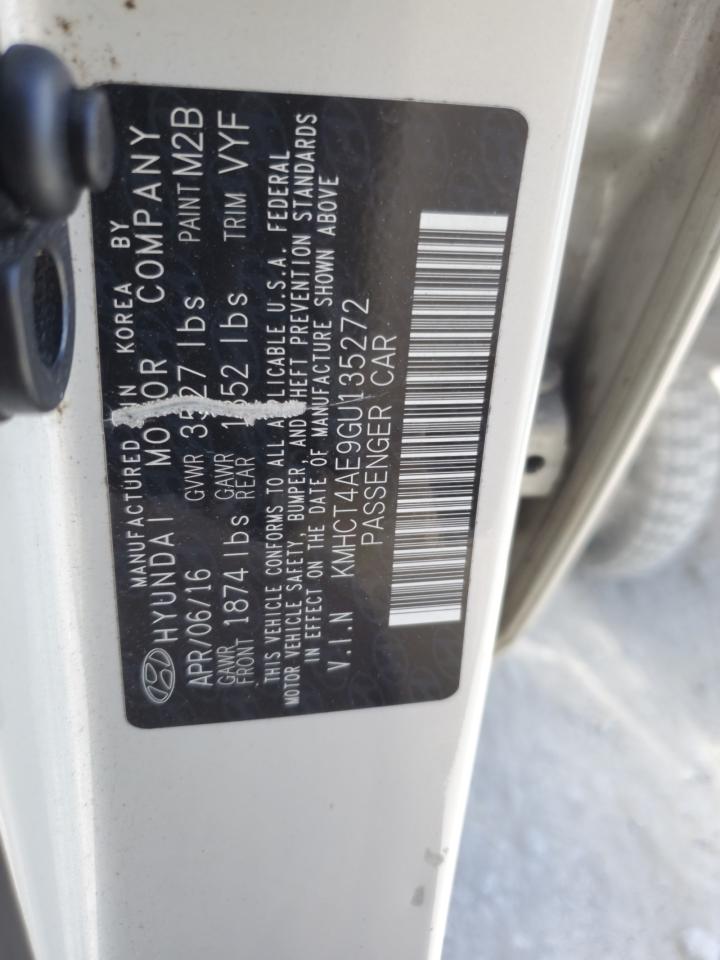 2016 Hyundai Accent Se VIN: KMHCT4AE9GU135272 Lot: 92026895