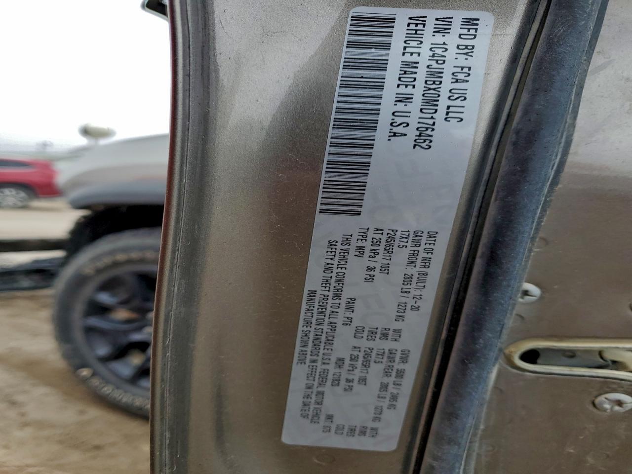 2021 Jeep Cherokee Trailhawk VIN: 1C4PJMBX0MD176462 Lot: 92895305