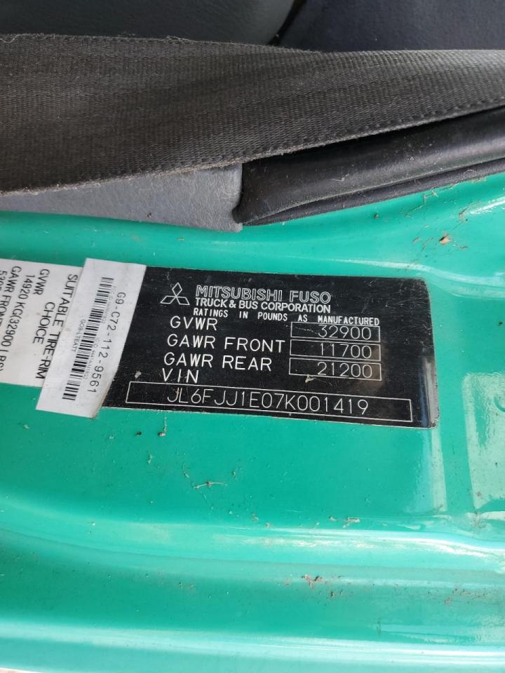 2007 Mitsubishi Fuso Fm 65F Refuse Truck VIN: JL6FJJ1E07K001419 Lot: 85071575
