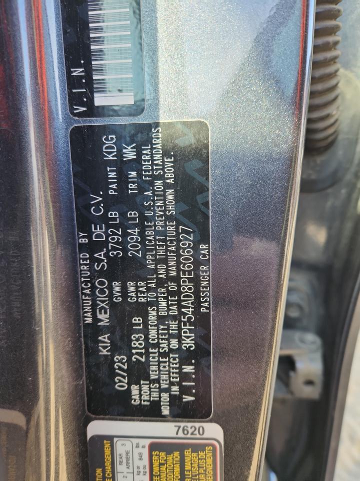 2023 Kia Forte Gt Line VIN: 3KPF54AD8PE606927 Lot: 93247515