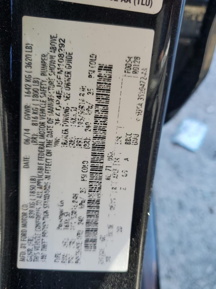 2015 Ford Fiesta Se VIN: 3FADP4EJ5FM108292 Lot: 91342535