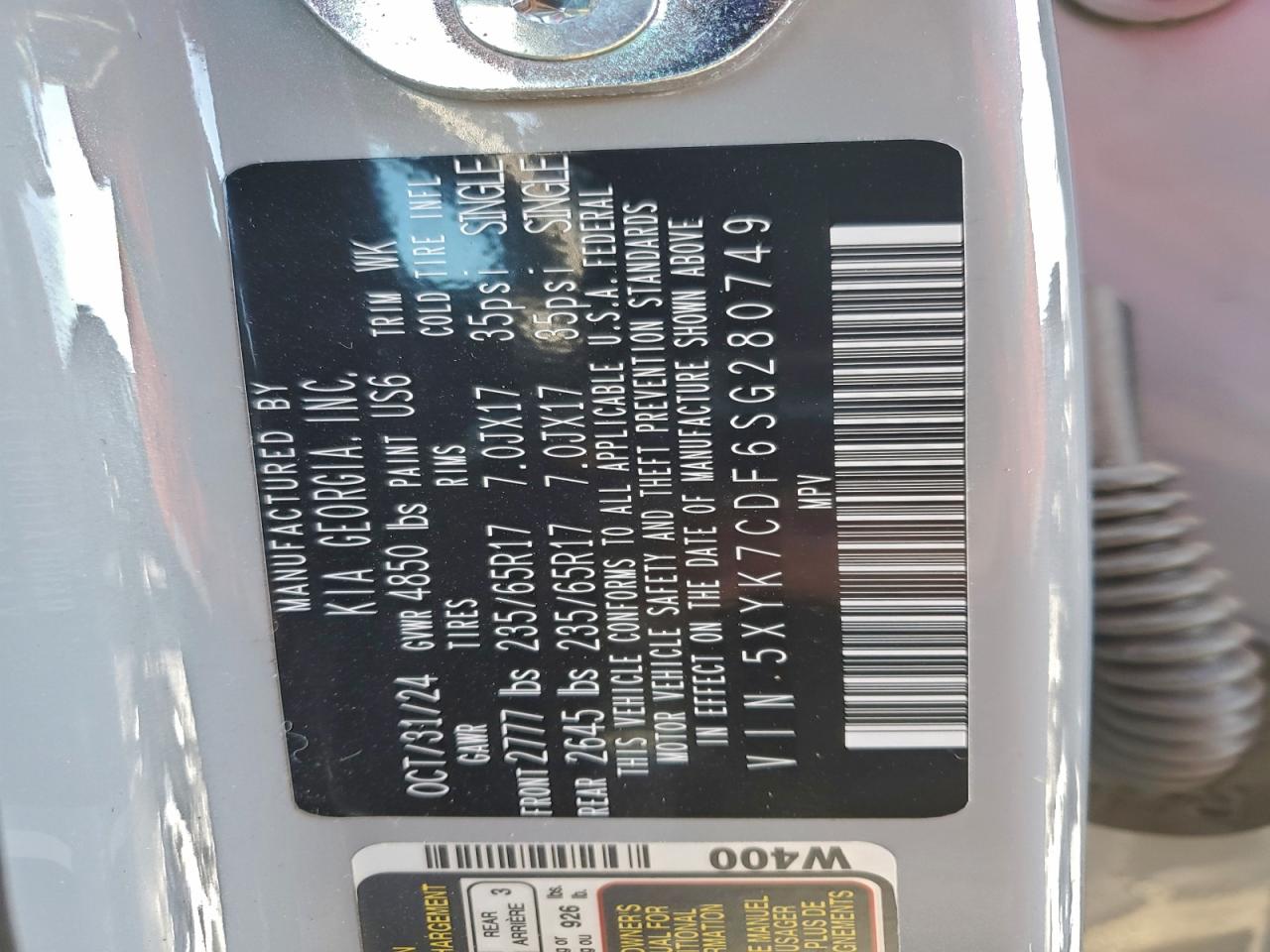 2025 Kia Sportage X-Pro VIN: 5XYK7CDF6SG280749 Lot: 93770465