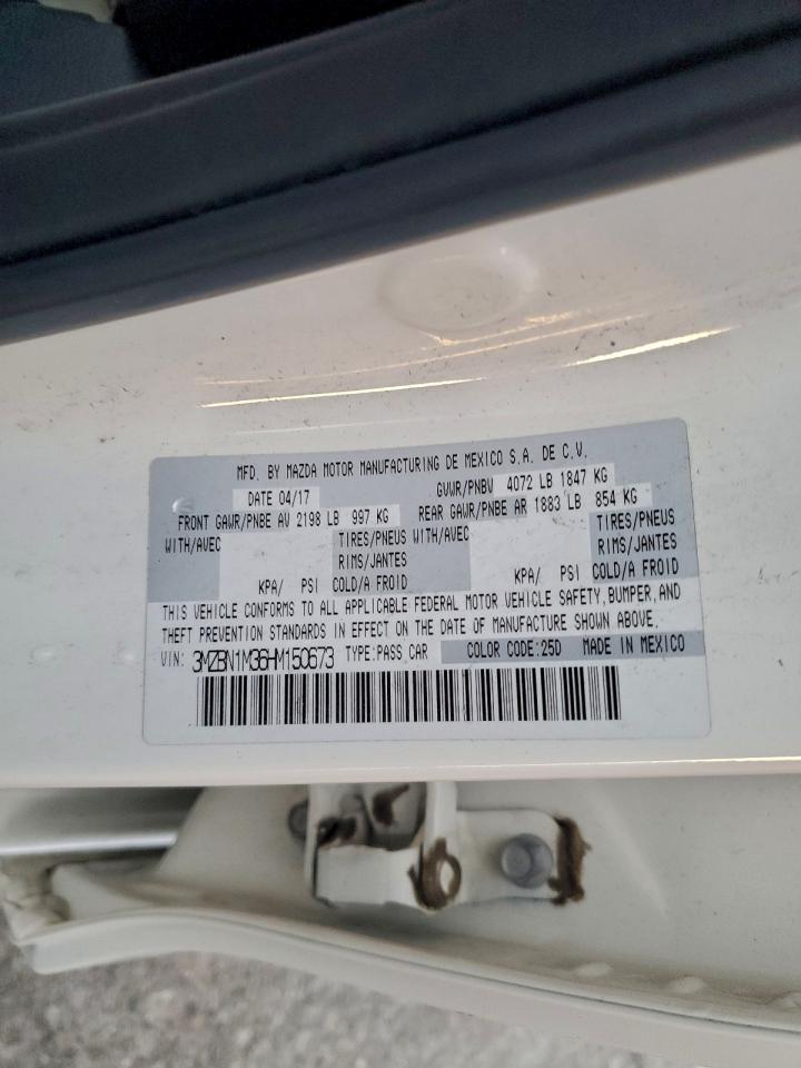 2017 Mazda 3 Grand Touring VIN: 3MZBN1M36HM150673 Lot: 94038795