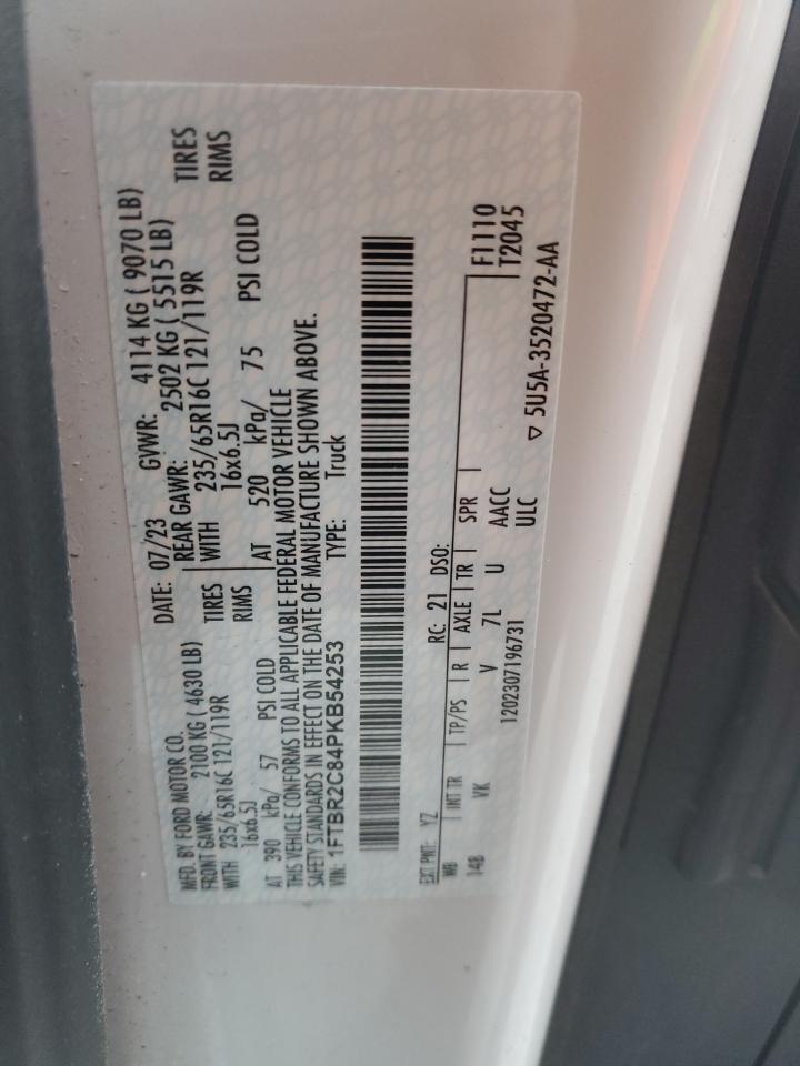 2023 Ford Transit Delivery Van VIN: 1FTBR2C84PKB54253 Lot: 92932655