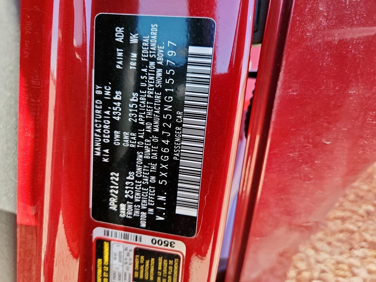 2022 Kia K5 Gt Line VIN: 5XXG64J25NG155797 Lot: 90756845