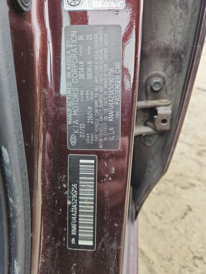 2010 Kia Forte Ex VIN: KNAFU4A21A5290756 Lot: 90940585