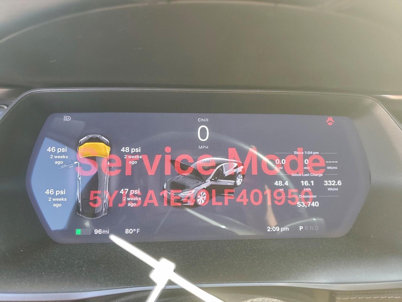 2020 Tesla Model S VIN: 5YJSA1E49LF401950 Lot: 92187375