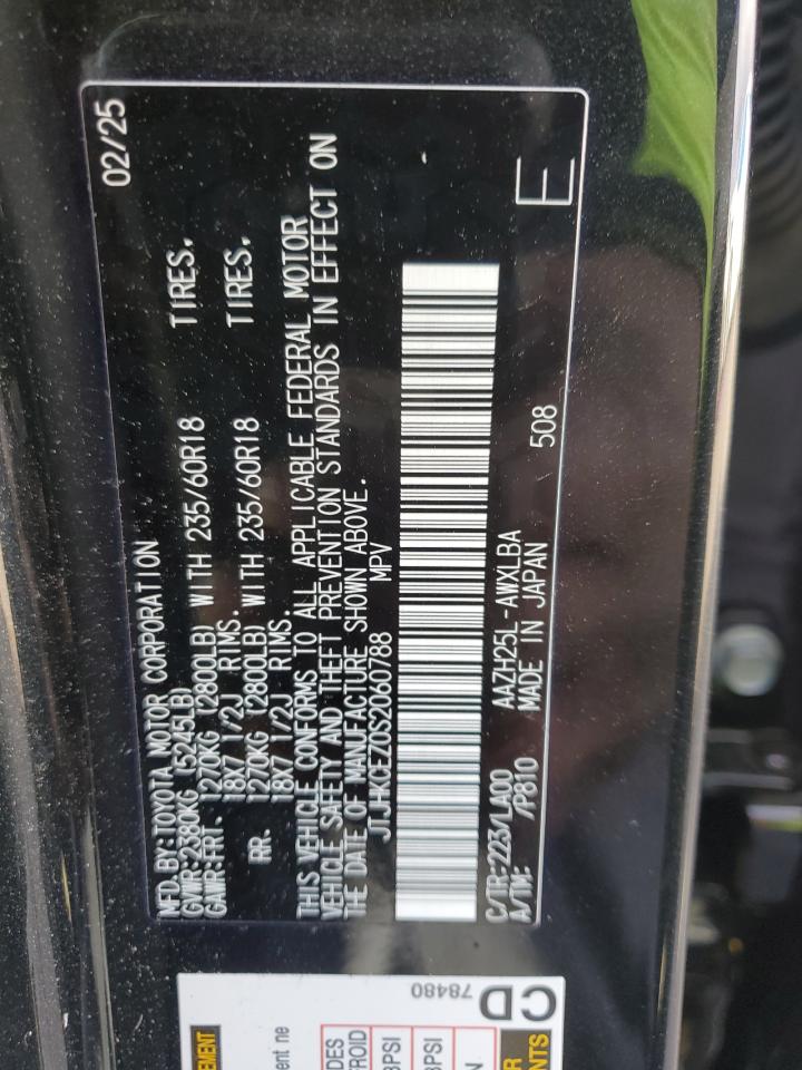 2025 Lexus Nx 350H Base VIN: JTJHKCEZ0S2060788 Lot: 91887875