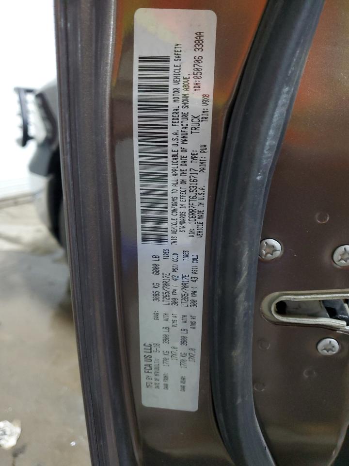 2018 Ram 1500 St VIN: 1C6RR7FT6JS316717 Lot: 92121145