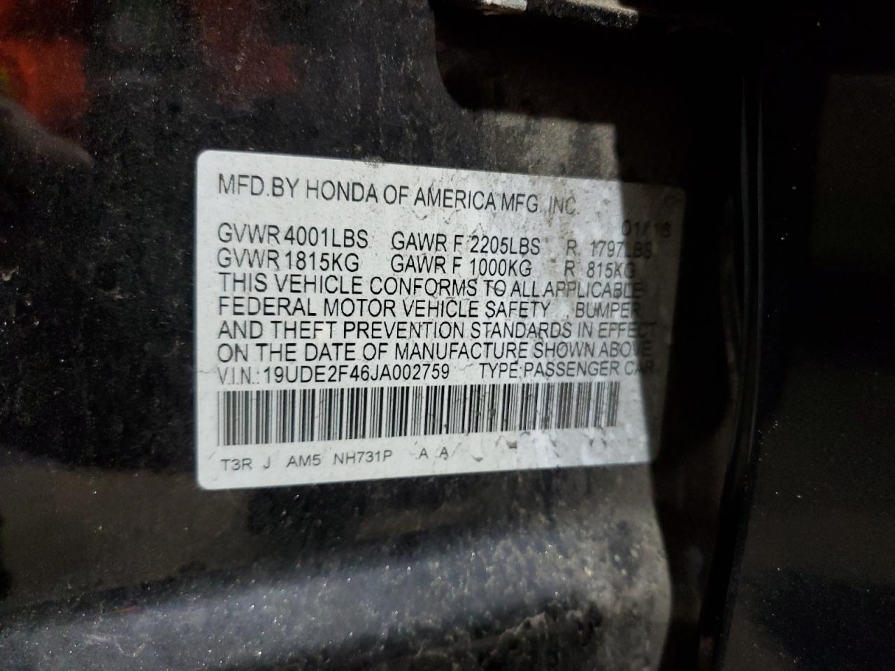 2018 Acura Ilx Special Edition VIN: 19UDE2F46JA002759 Lot: 91039315