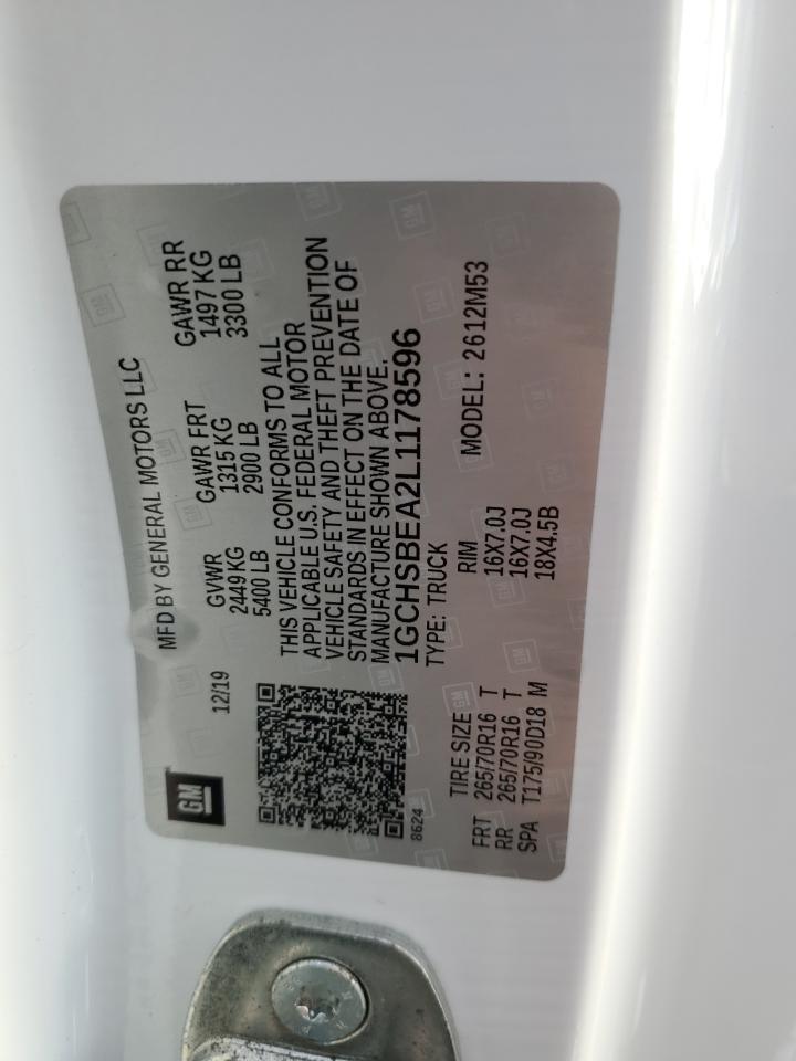 2020 Chevrolet Colorado VIN: 1GCHSBEA2L1178596 Lot: 93566695