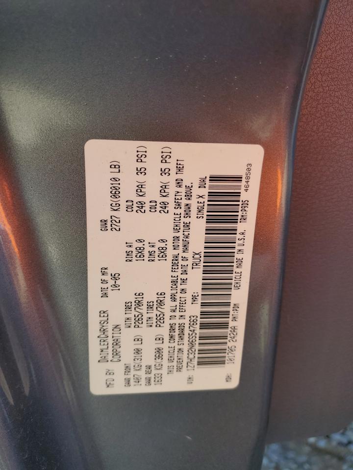 2006 Mitsubishi Raider Durocross VIN: 1Z7HC32N06S547663 Lot: 91108035