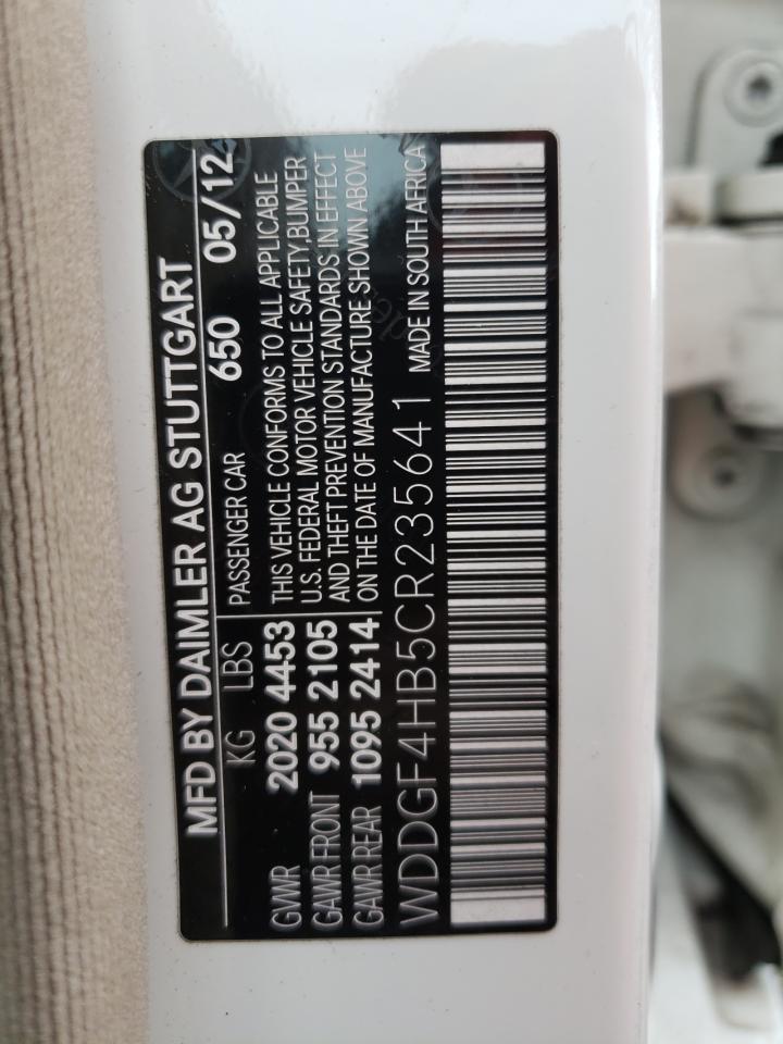 2012 Mercedes-Benz C 250 VIN: WDDGF4HB5CR235641 Lot: 91114645