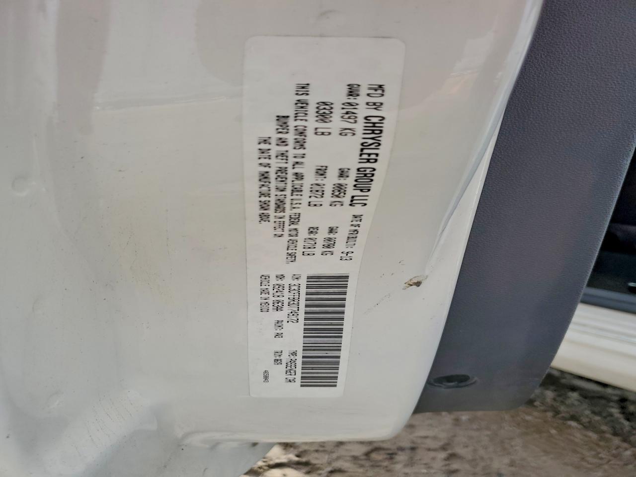 2013 Fiat 500 Sport VIN: 3C3CFFBR3DT749172 Lot: 93474435