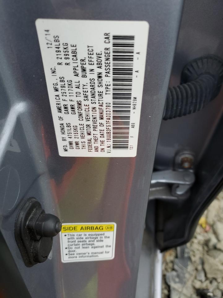 2015 Acura Tlx Tech VIN: 19UUB3F57FA003790 Lot: 91191335