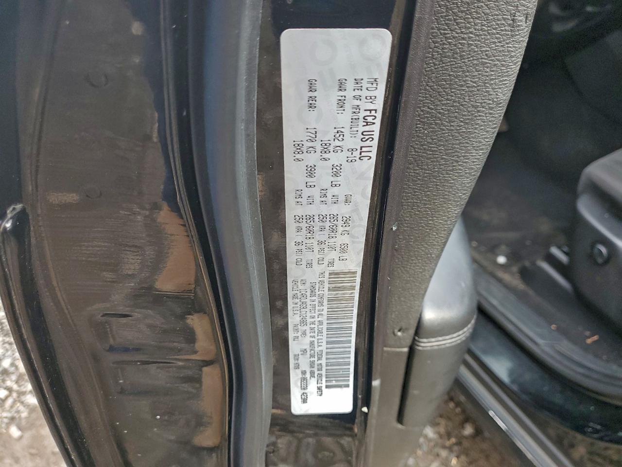 2020 Dodge Durango Sxt VIN: 1C4RDJAG9LC124865 Lot: 93976315