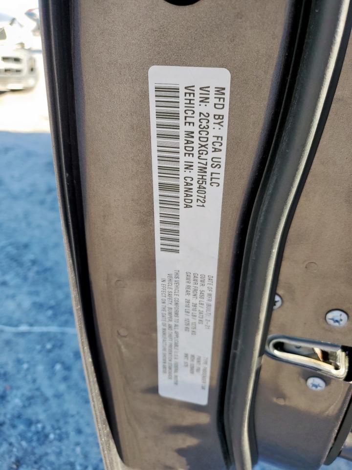 2021 Dodge Charger Scat Pack VIN: 2C3CDXGJ7MH540721 Lot: 91142625