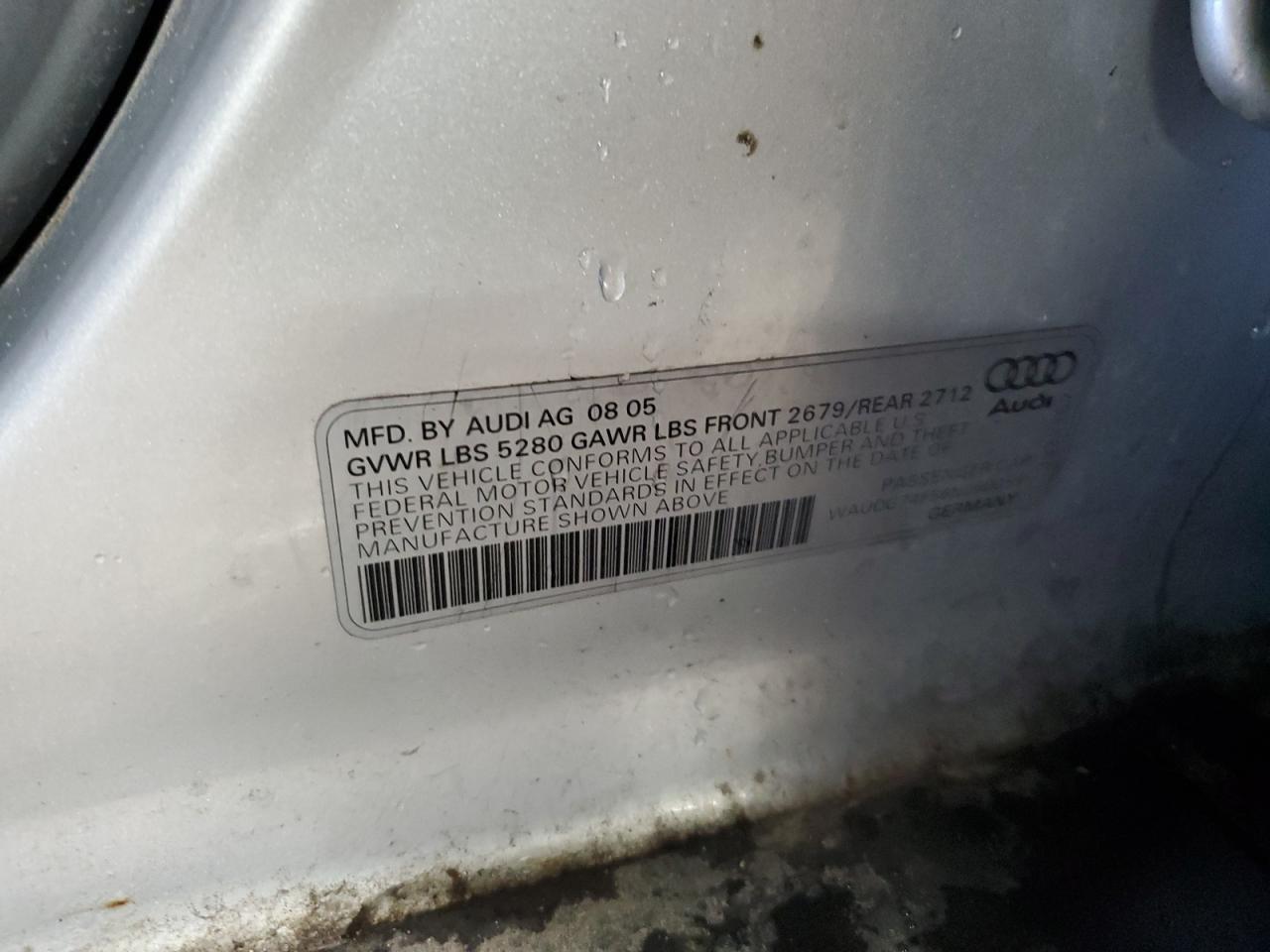 2006 Audi A6 3.2 Quattro VIN: WAUDG74F56N060059 Lot: 92858375