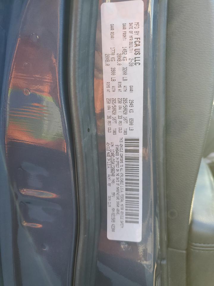 2020 Dodge Durango Gt VIN: 1C4RDJDG0LC286248 Lot: 90787855