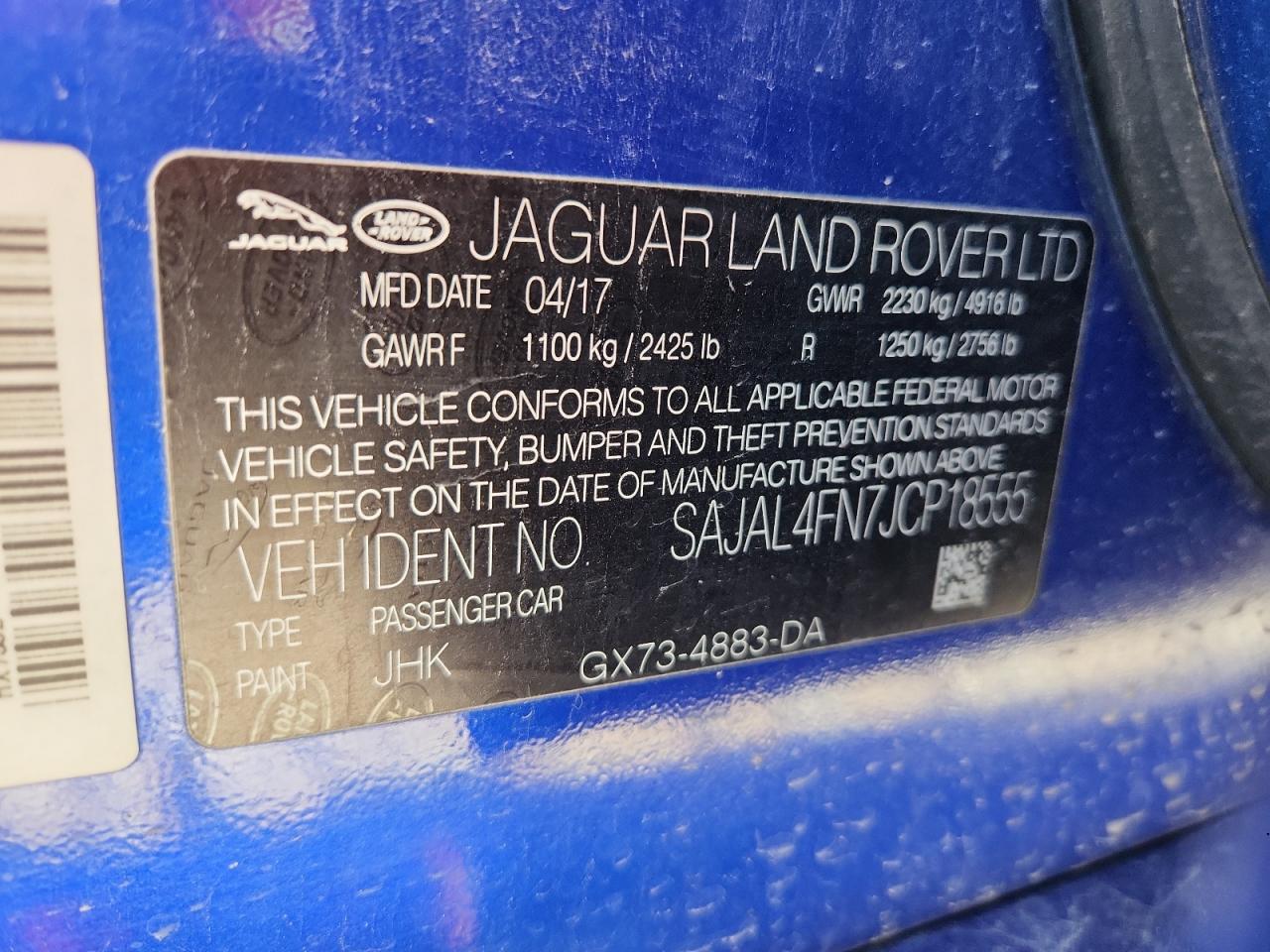 2018 Jaguar Xe R - Sport VIN: SAJAL4FN7JCP18555 Lot: 91254205