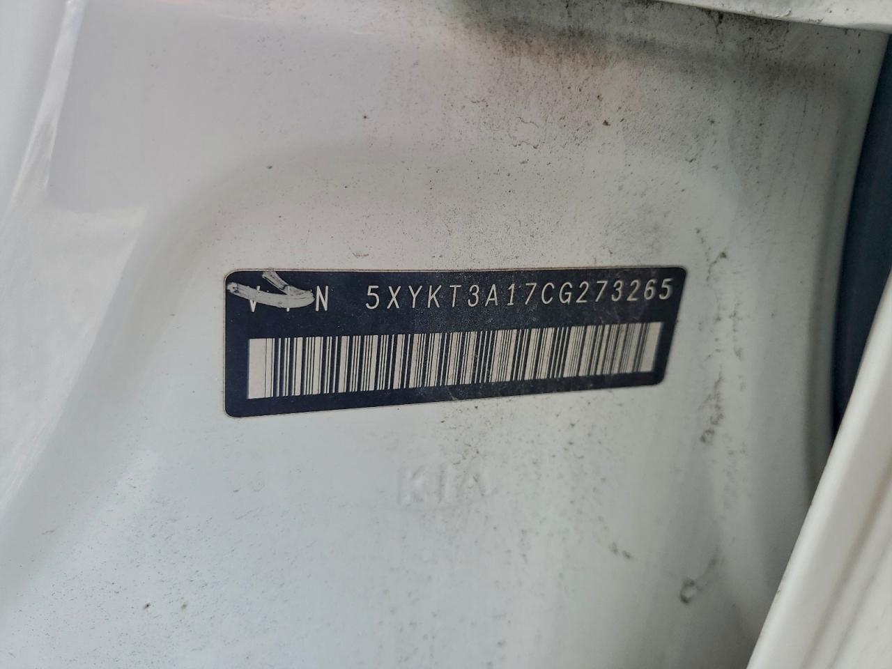 2012 Kia Sorento Base VIN: 5XYKT3A17CG273265 Lot: 93879165