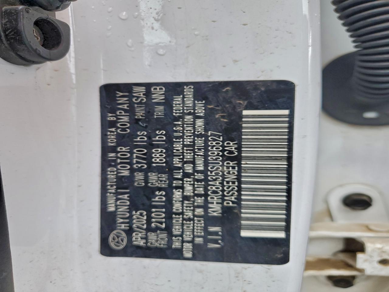 2025 Hyundai Venue Sel VIN: KMHRC8A35SU396827 Lot: 93690805