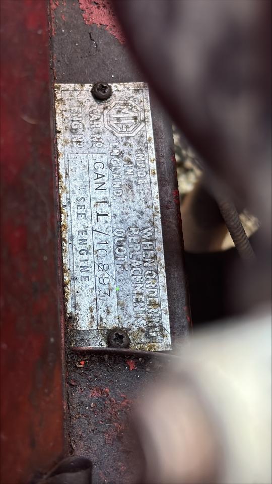 1962 Mg Midget VIN: GAN1L10893 Lot: 90948095