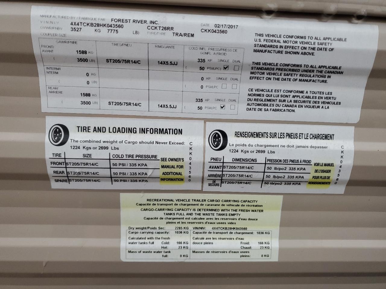 2017 Cherokee Grey Wolf VIN: 4X4TCKB28HK043560 Lot: 90568875