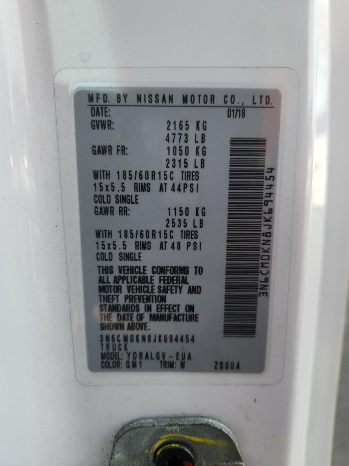 2018 Nissan Nv200 2.5S VIN: 3N6CM0KN8JK694454 Lot: 90757445