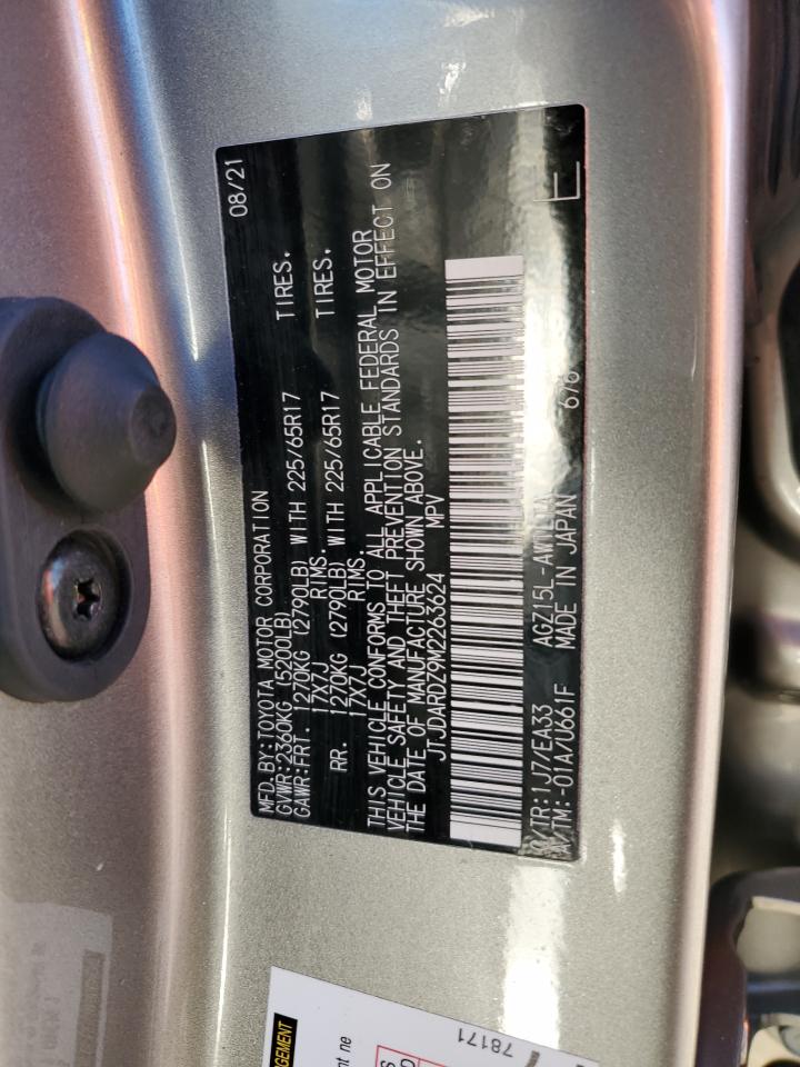 2021 Lexus Nx 300 Base VIN: JTJDARDZ9M2263624 Lot: 92130515