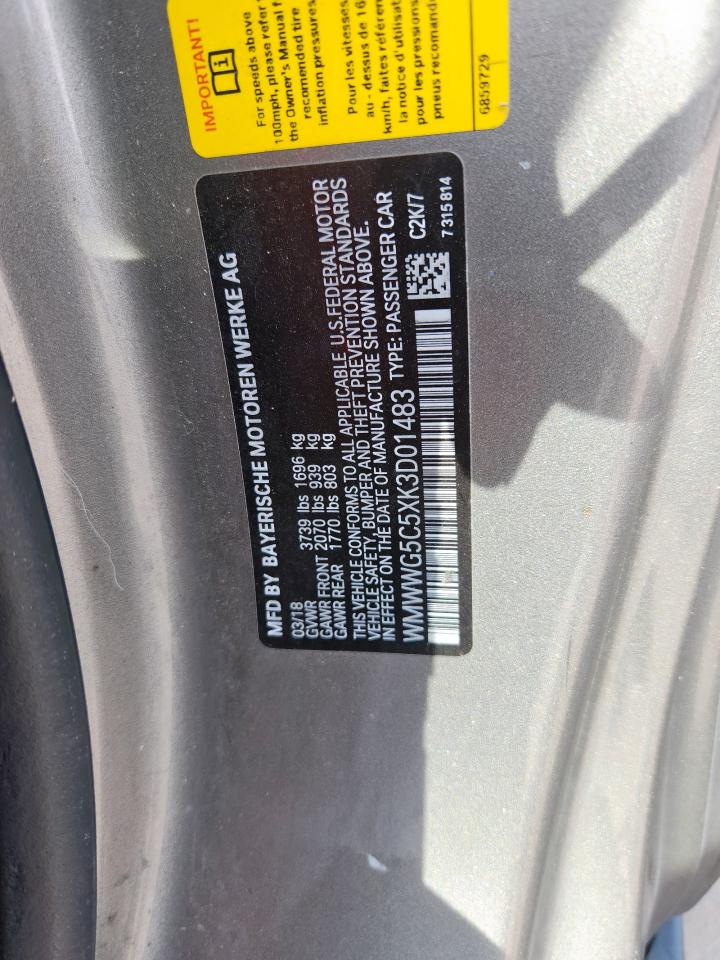 2019 Mini Cooper VIN: WMWWG5C5XK3D01483 Lot: 93487975