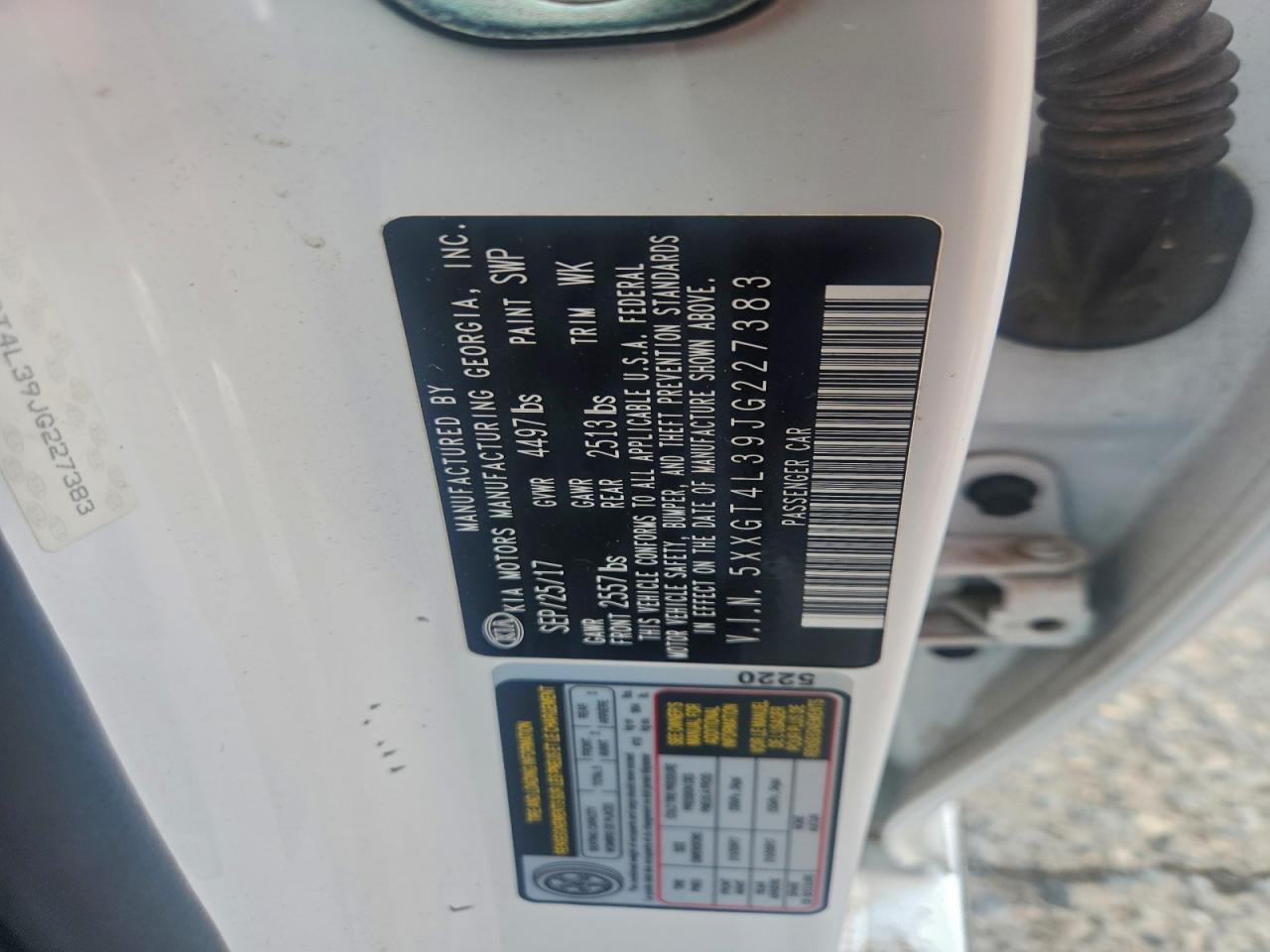 2018 Kia Optima Lx VIN: 5XXGT4L39JG227383 Lot: 94555205